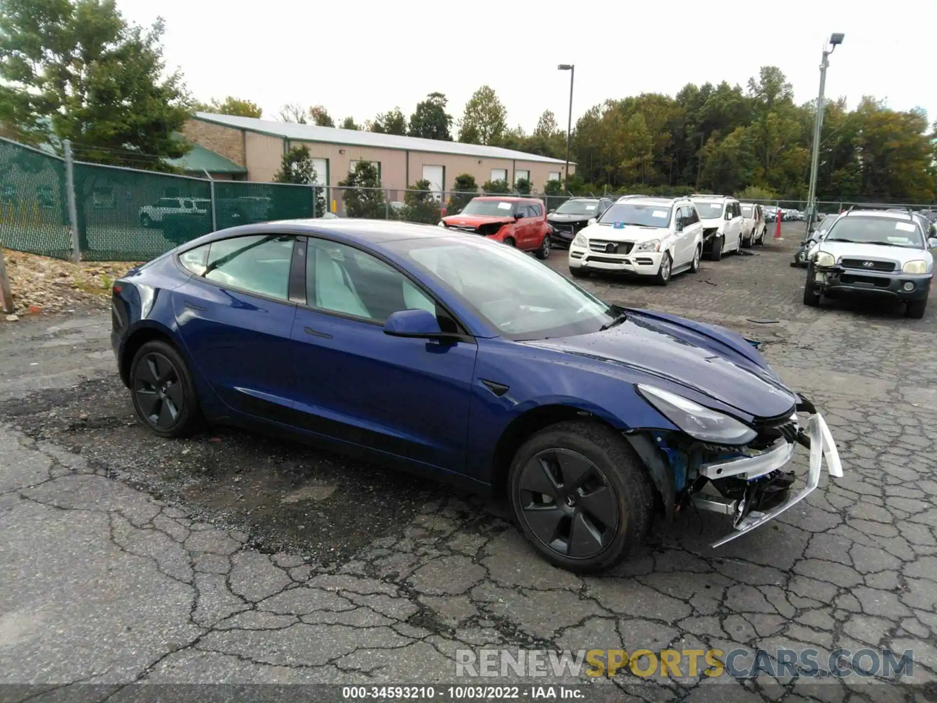 1 Фотография поврежденного автомобиля 5YJ3E1EA0NF332017 TESLA MODEL 3 2022