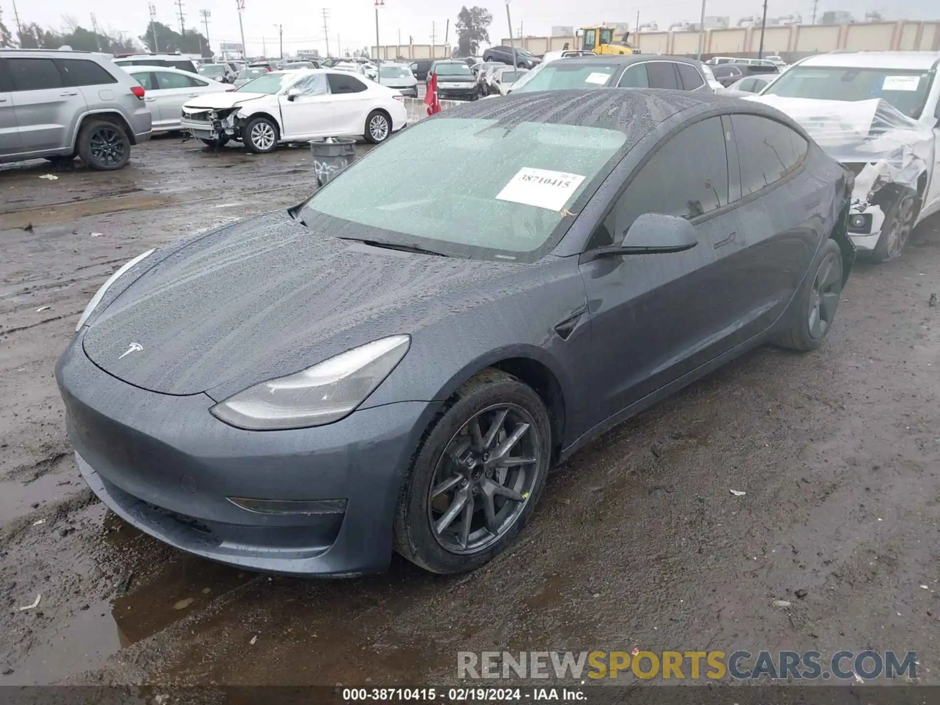 2 Photograph of a damaged car 5YJ3E1EA0NF343311 TESLA MODEL 3 2022