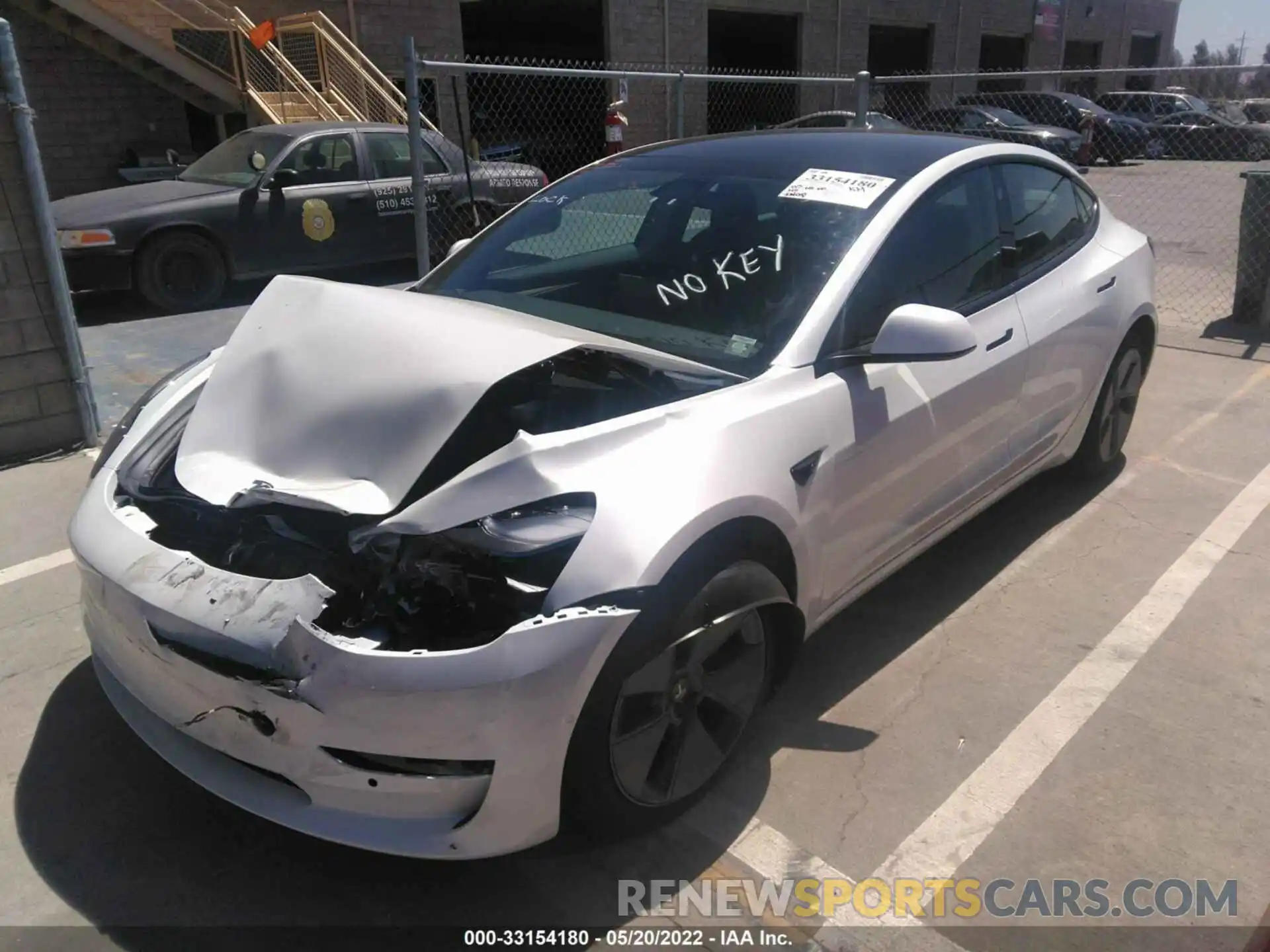 2 Photograph of a damaged car 5YJ3E1EA1NF102891 TESLA MODEL 3 2022