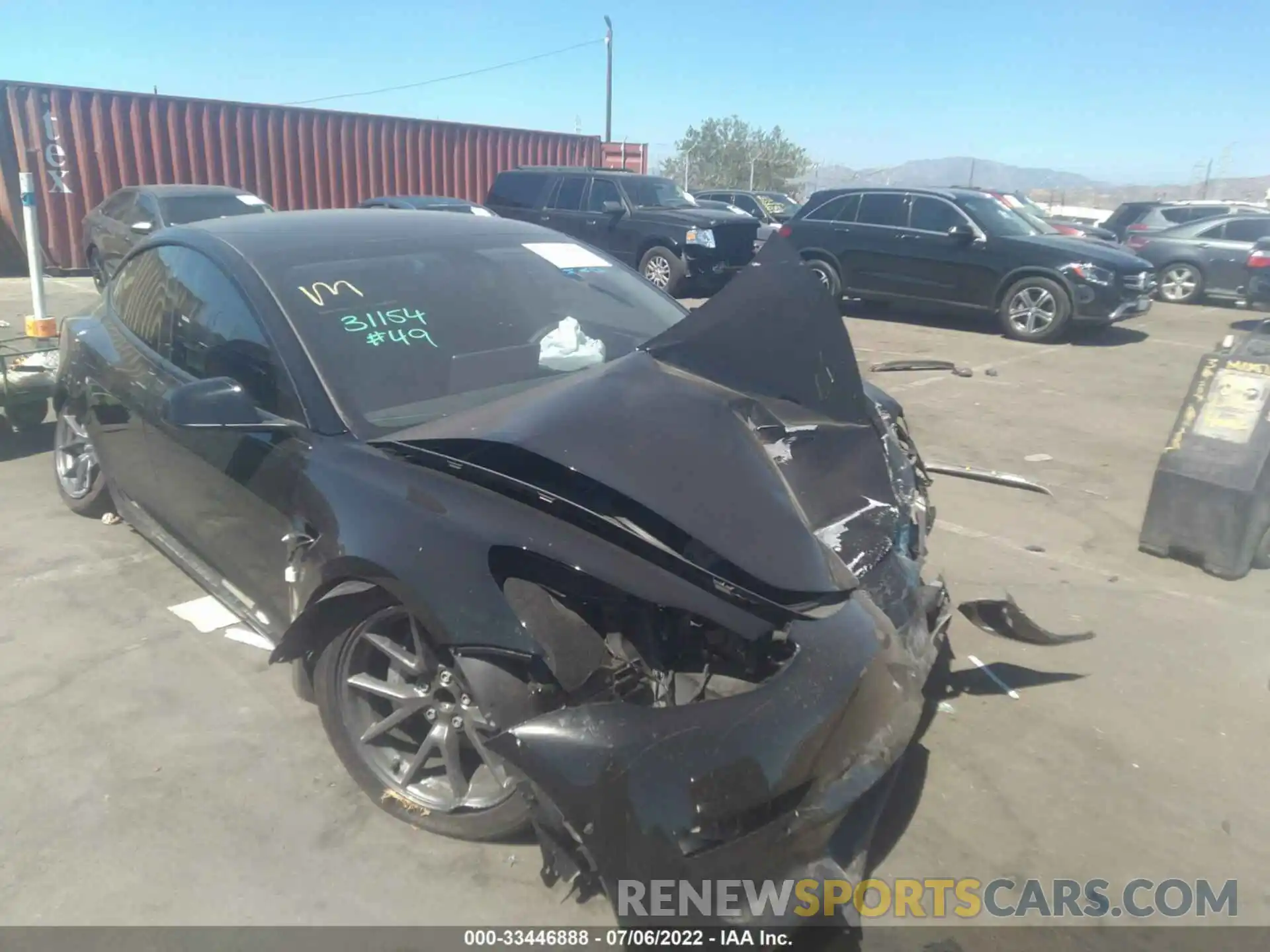 1 Photograph of a damaged car 5YJ3E1EA1NF104415 TESLA MODEL 3 2022