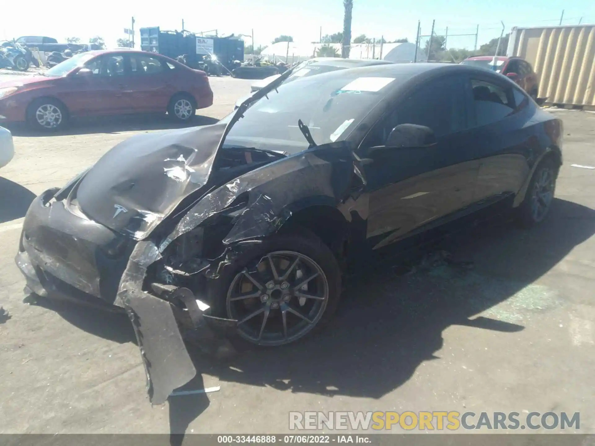 2 Photograph of a damaged car 5YJ3E1EA1NF104415 TESLA MODEL 3 2022