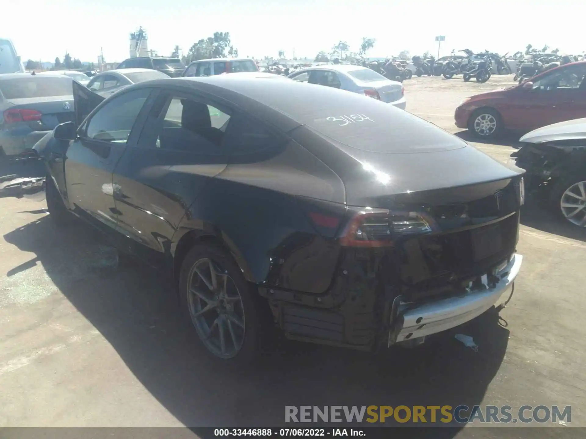 3 Photograph of a damaged car 5YJ3E1EA1NF104415 TESLA MODEL 3 2022