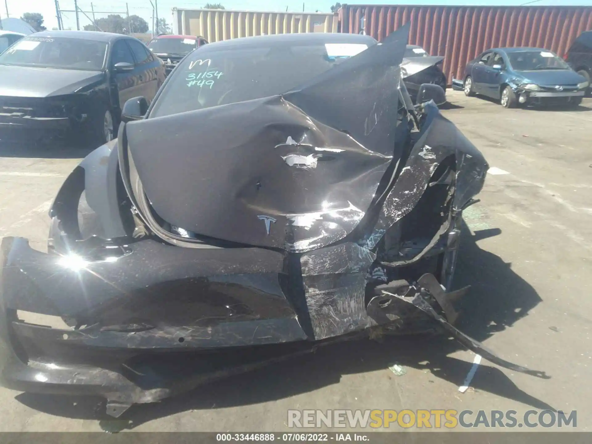 6 Photograph of a damaged car 5YJ3E1EA1NF104415 TESLA MODEL 3 2022