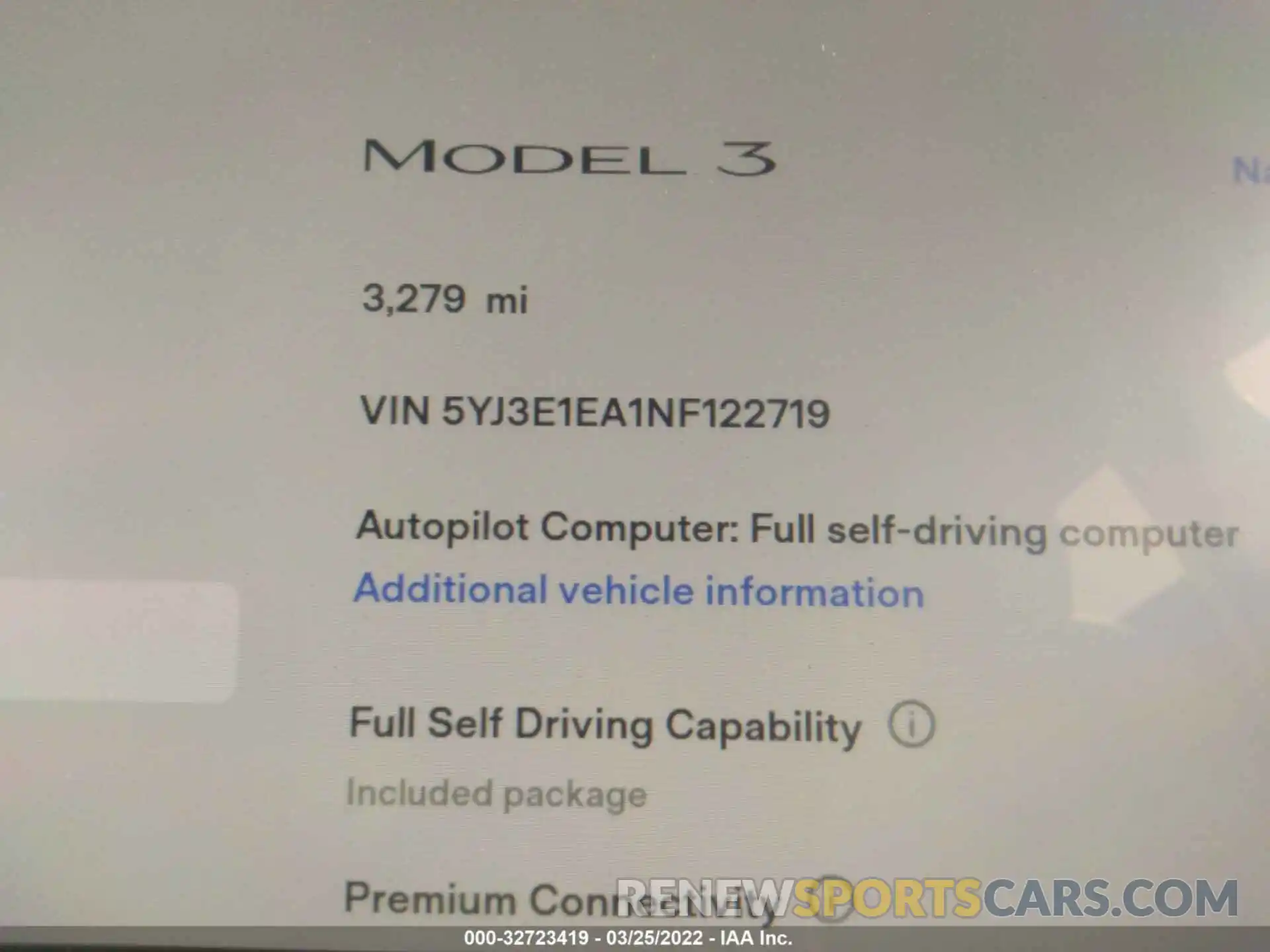 6 Photograph of a damaged car 5YJ3E1EA1NF122719 TESLA MODEL 3 2022