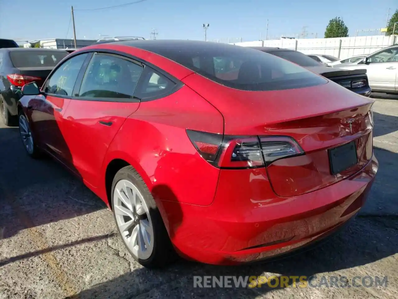 3 Photograph of a damaged car 5YJ3E1EA1NF145529 TESLA MODEL 3 2022