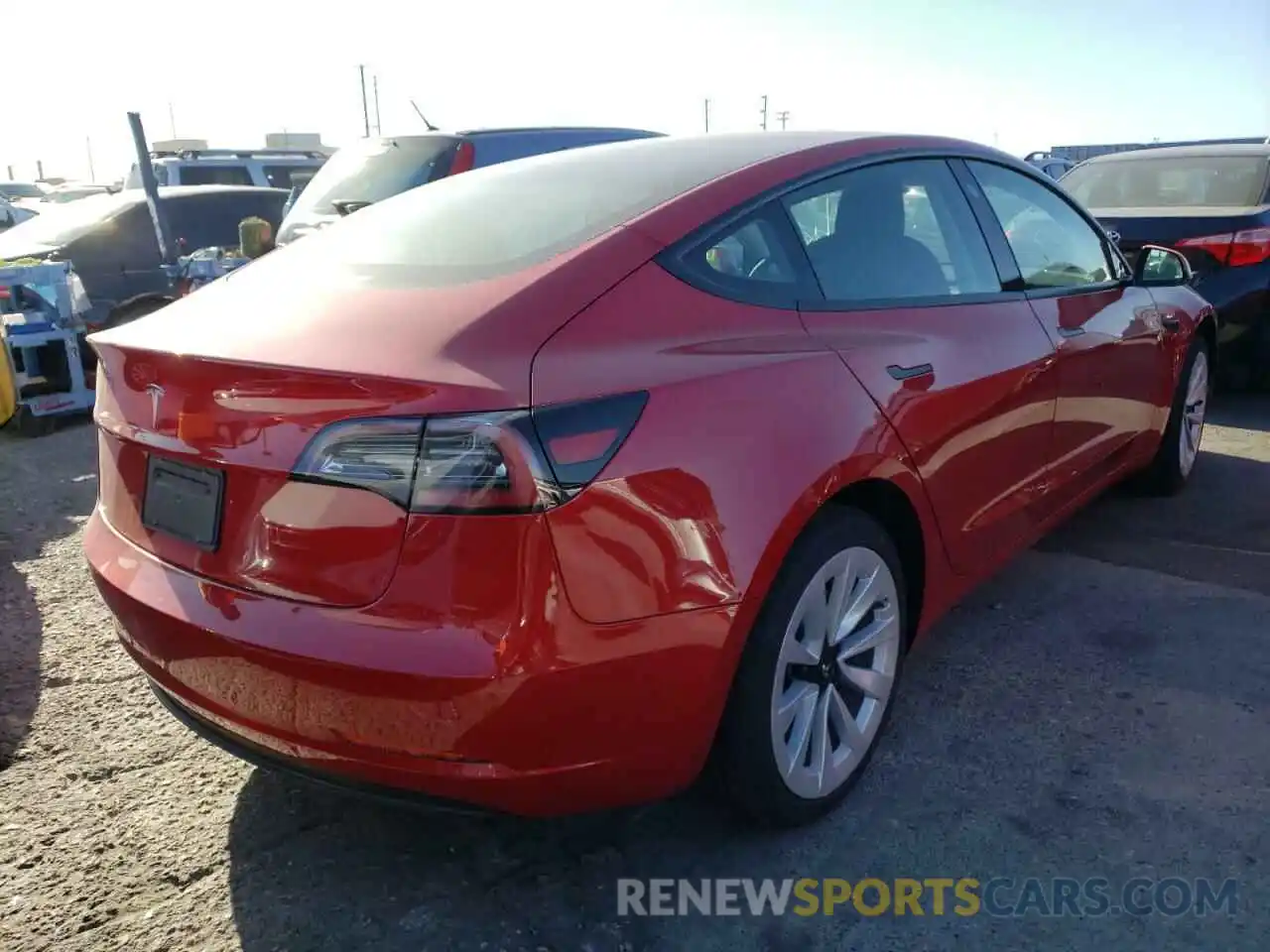 4 Photograph of a damaged car 5YJ3E1EA1NF145529 TESLA MODEL 3 2022