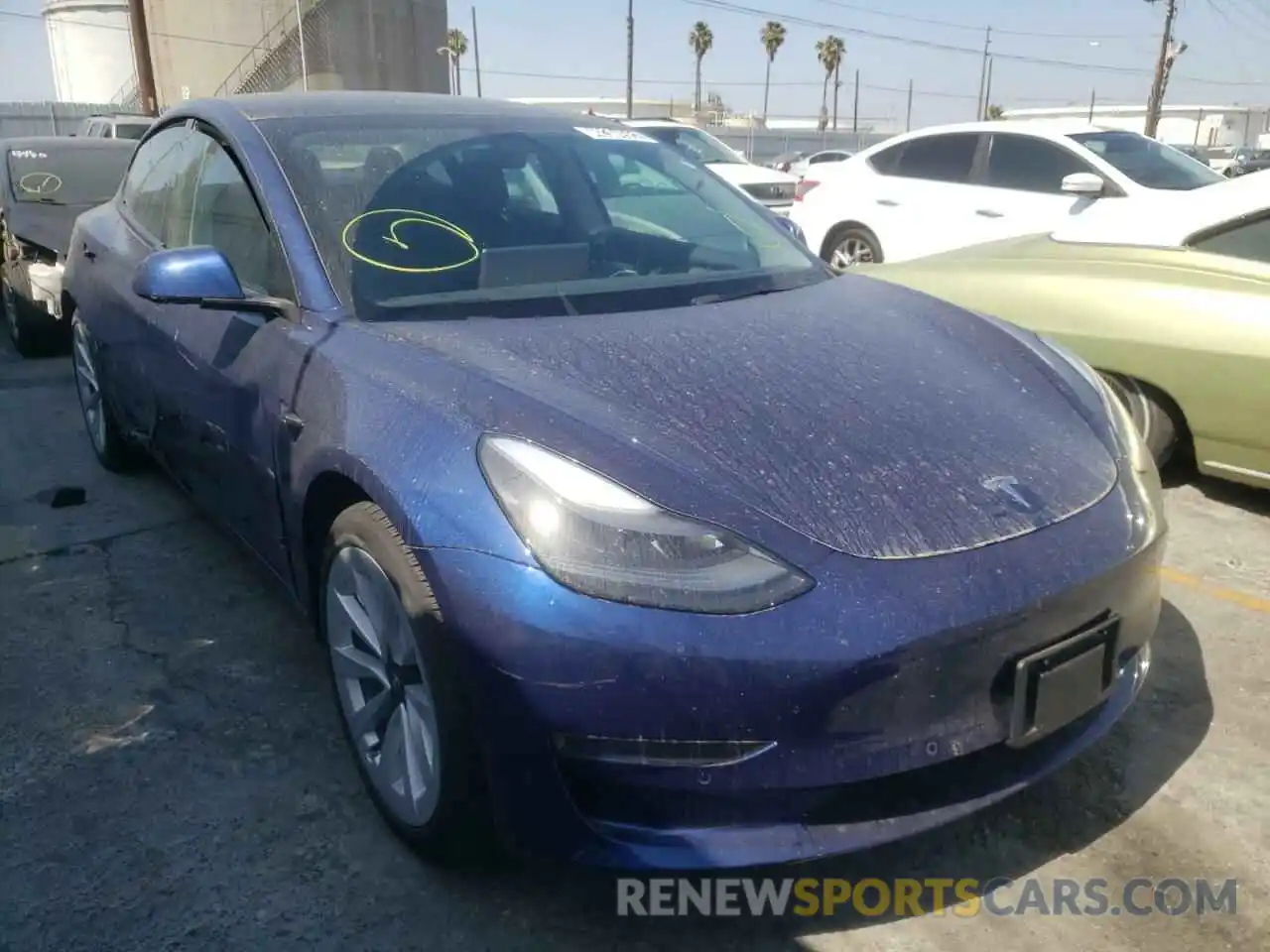 1 Photograph of a damaged car 5YJ3E1EA1NF145661 TESLA MODEL 3 2022