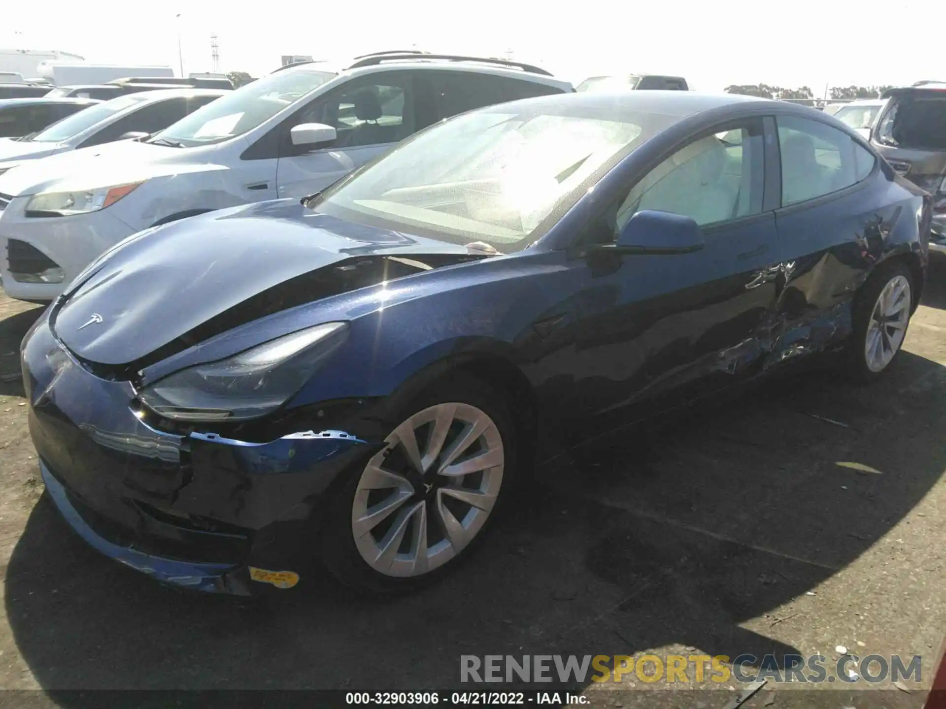 6 Photograph of a damaged car 5YJ3E1EA1NF153873 TESLA MODEL 3 2022