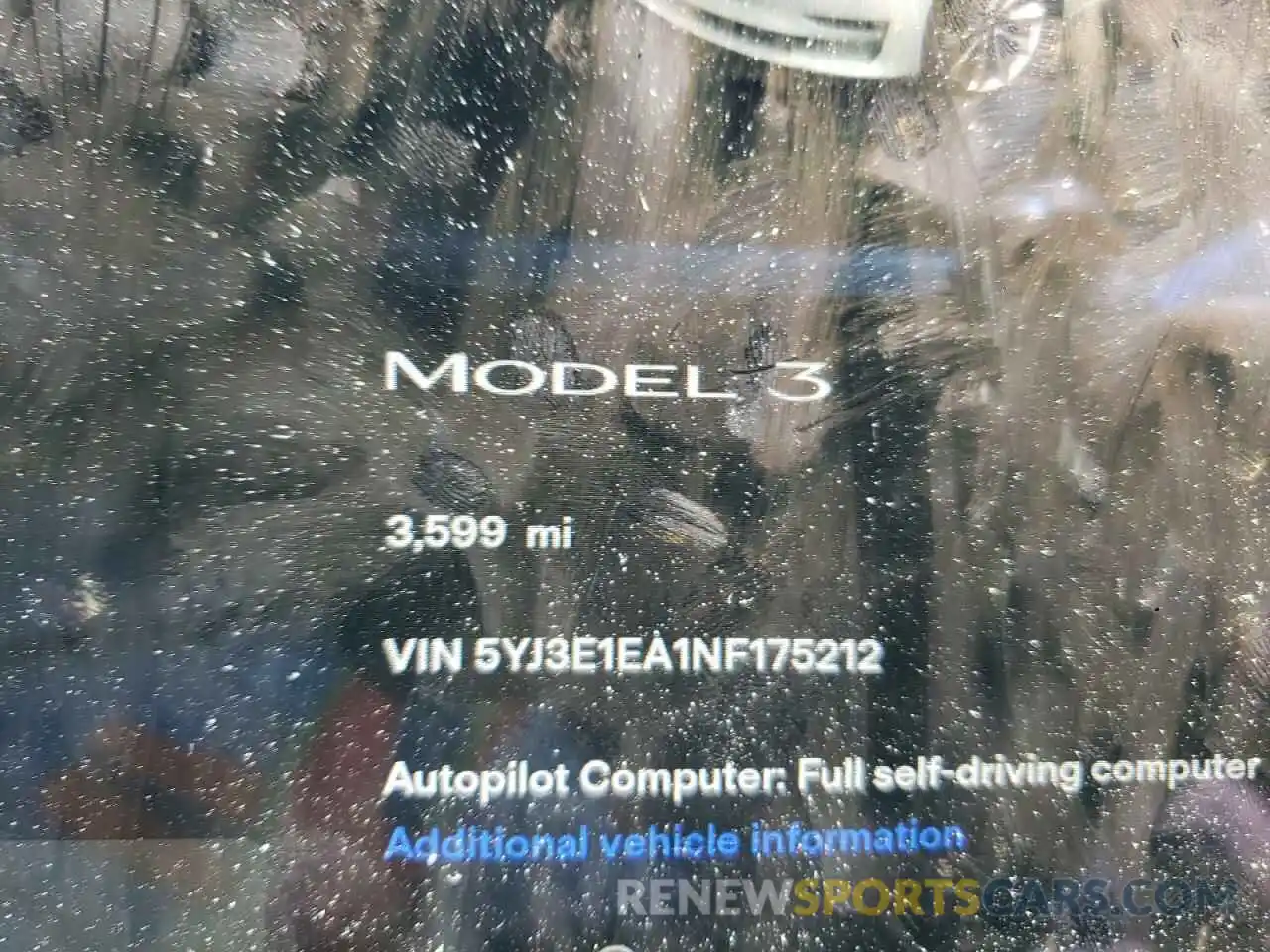 8 Photograph of a damaged car 5YJ3E1EA1NF175212 TESLA MODEL 3 2022