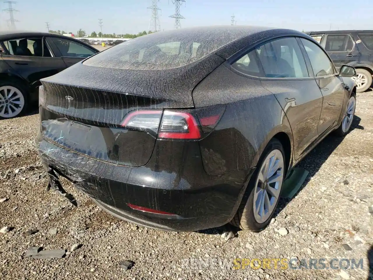 4 Фотография поврежденного автомобиля 5YJ3E1EA1NF185190 TESLA MODEL 3 2022