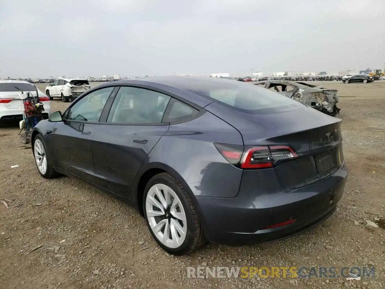 3 Photograph of a damaged car 5YJ3E1EA1NF185416 TESLA MODEL 3 2022