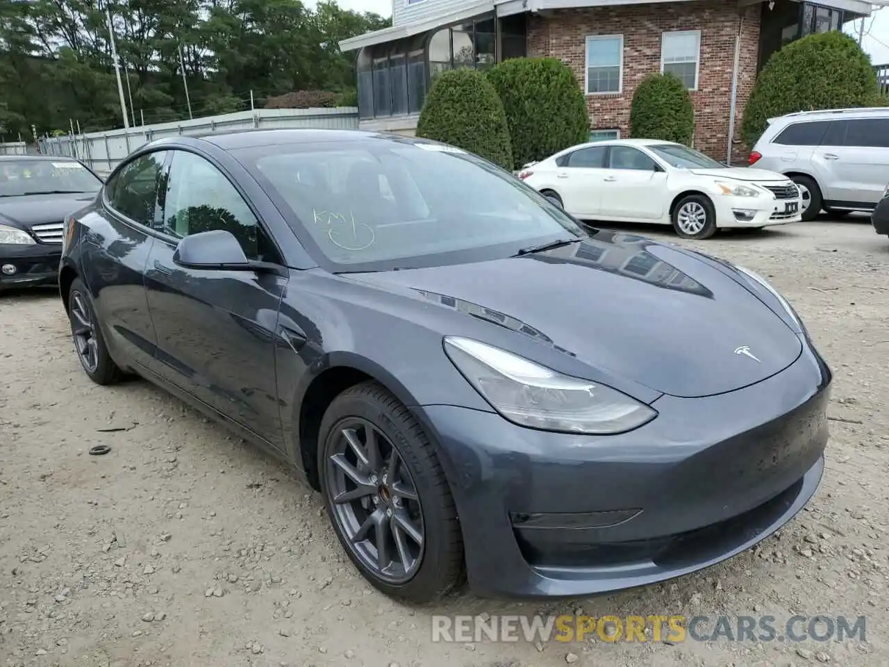 1 Photograph of a damaged car 5YJ3E1EA1NF188748 TESLA MODEL 3 2022