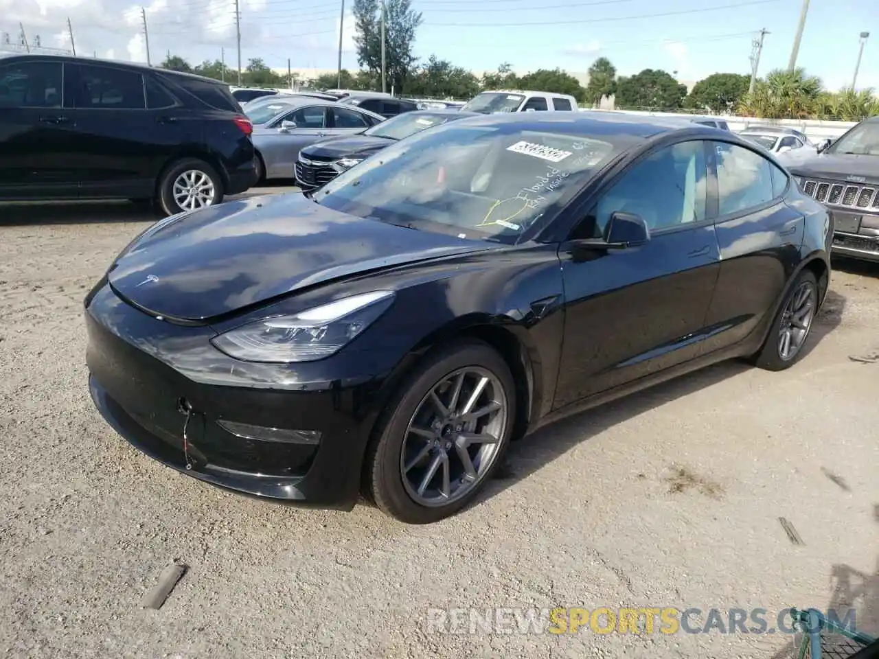 2 Photograph of a damaged car 5YJ3E1EA1NF188848 TESLA MODEL 3 2022