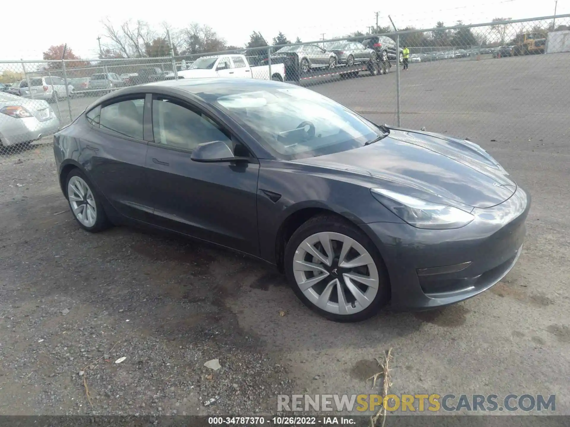 1 Photograph of a damaged car 5YJ3E1EA1NF188963 TESLA MODEL 3 2022