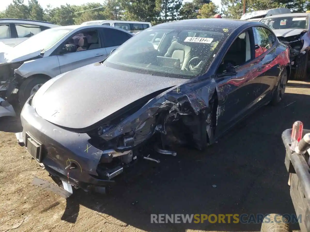 9 Photograph of a damaged car 5YJ3E1EA1NF189997 TESLA MODEL 3 2022