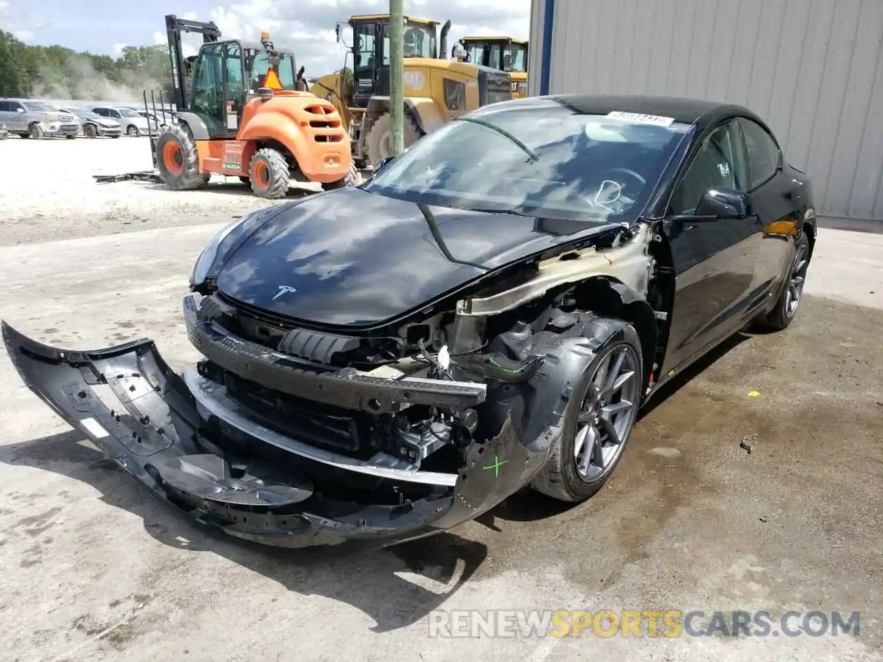 2 Photograph of a damaged car 5YJ3E1EA1NF190065 TESLA MODEL 3 2022