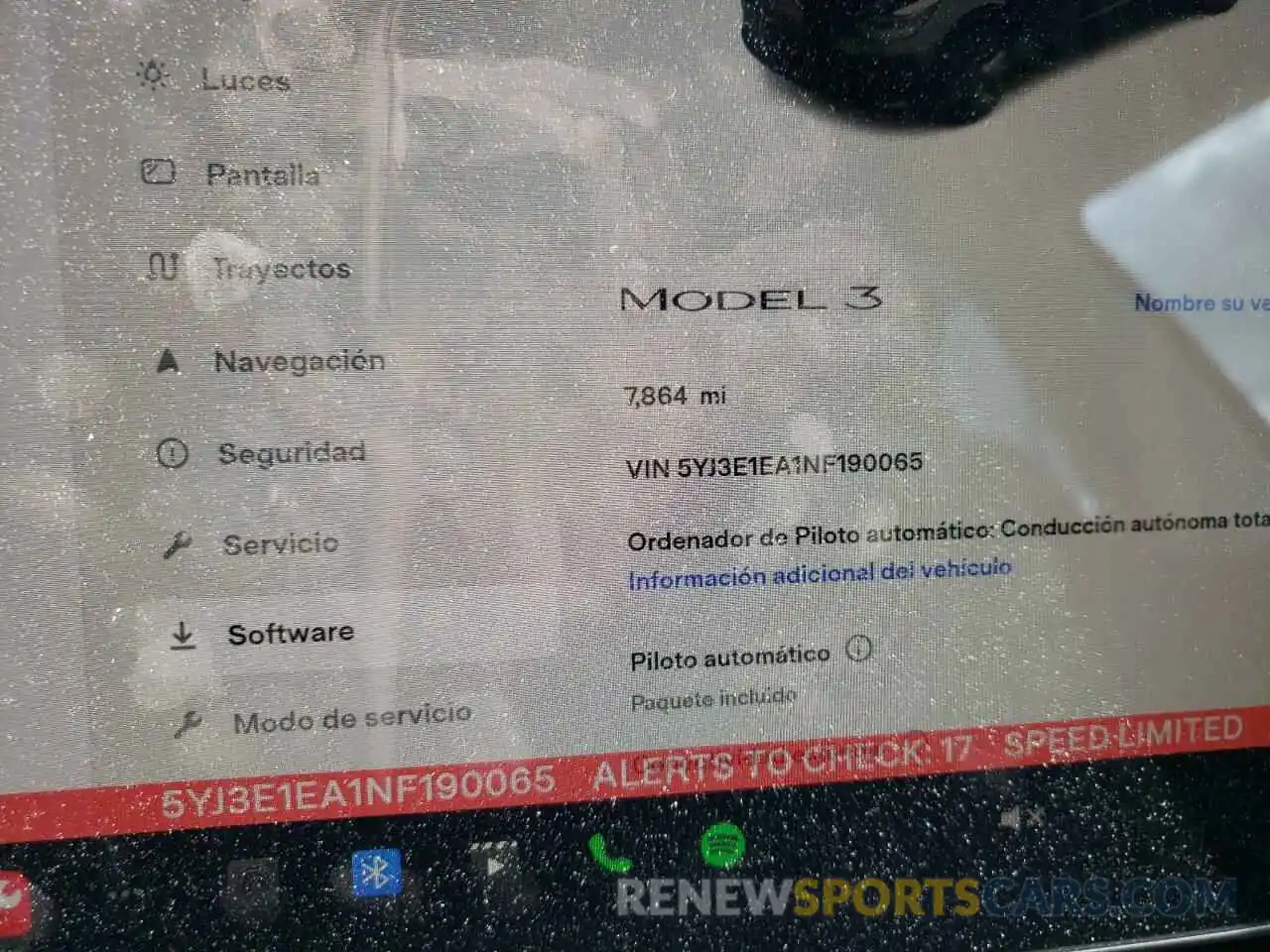 8 Photograph of a damaged car 5YJ3E1EA1NF190065 TESLA MODEL 3 2022