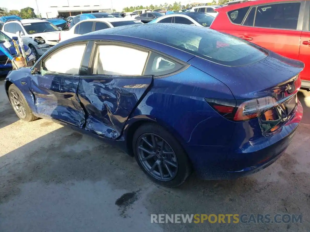 3 Photograph of a damaged car 5YJ3E1EA1NF190552 TESLA MODEL 3 2022