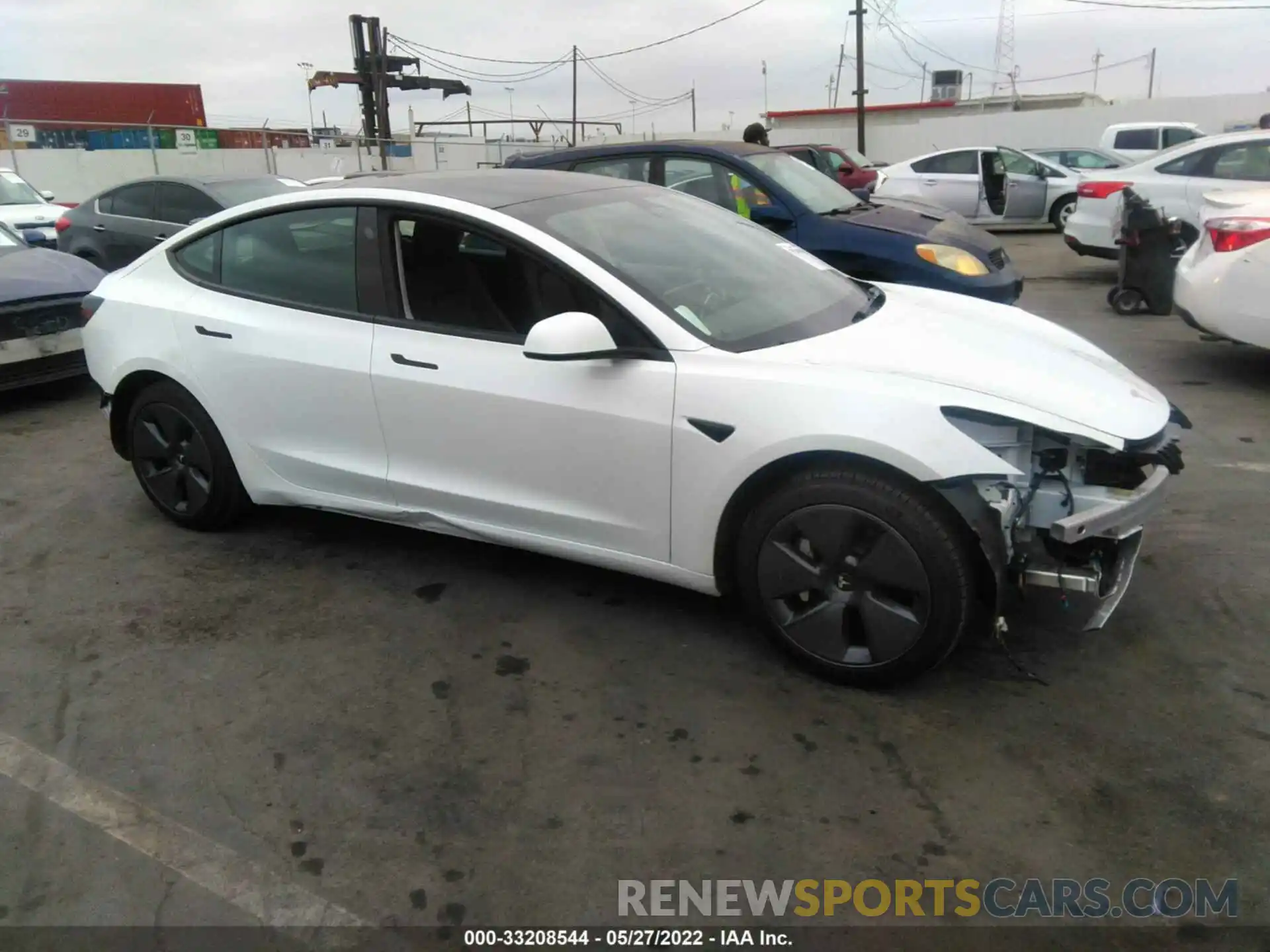 1 Photograph of a damaged car 5YJ3E1EA1NF199087 TESLA MODEL 3 2022