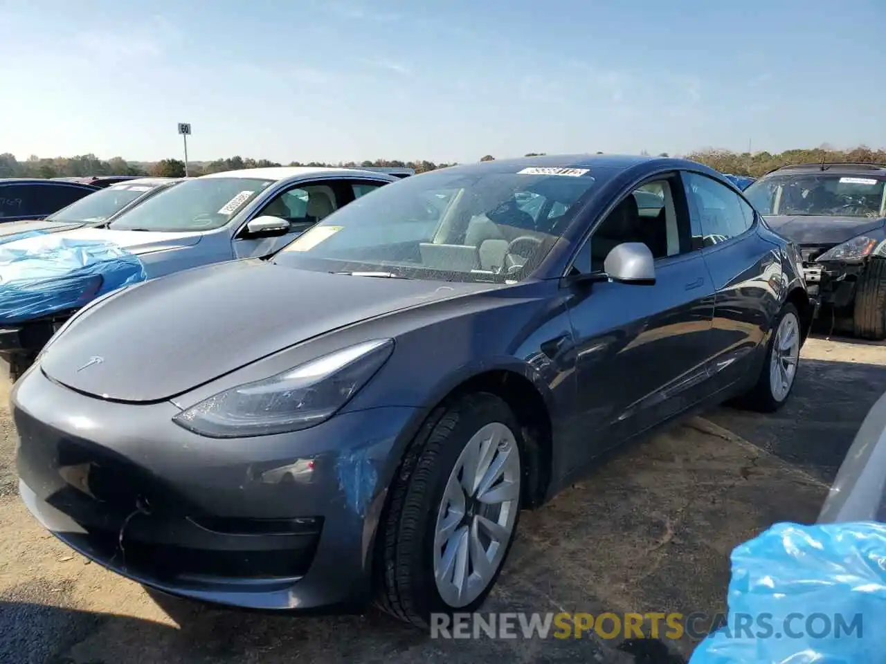 2 Photograph of a damaged car 5YJ3E1EA1NF290294 TESLA MODEL 3 2022