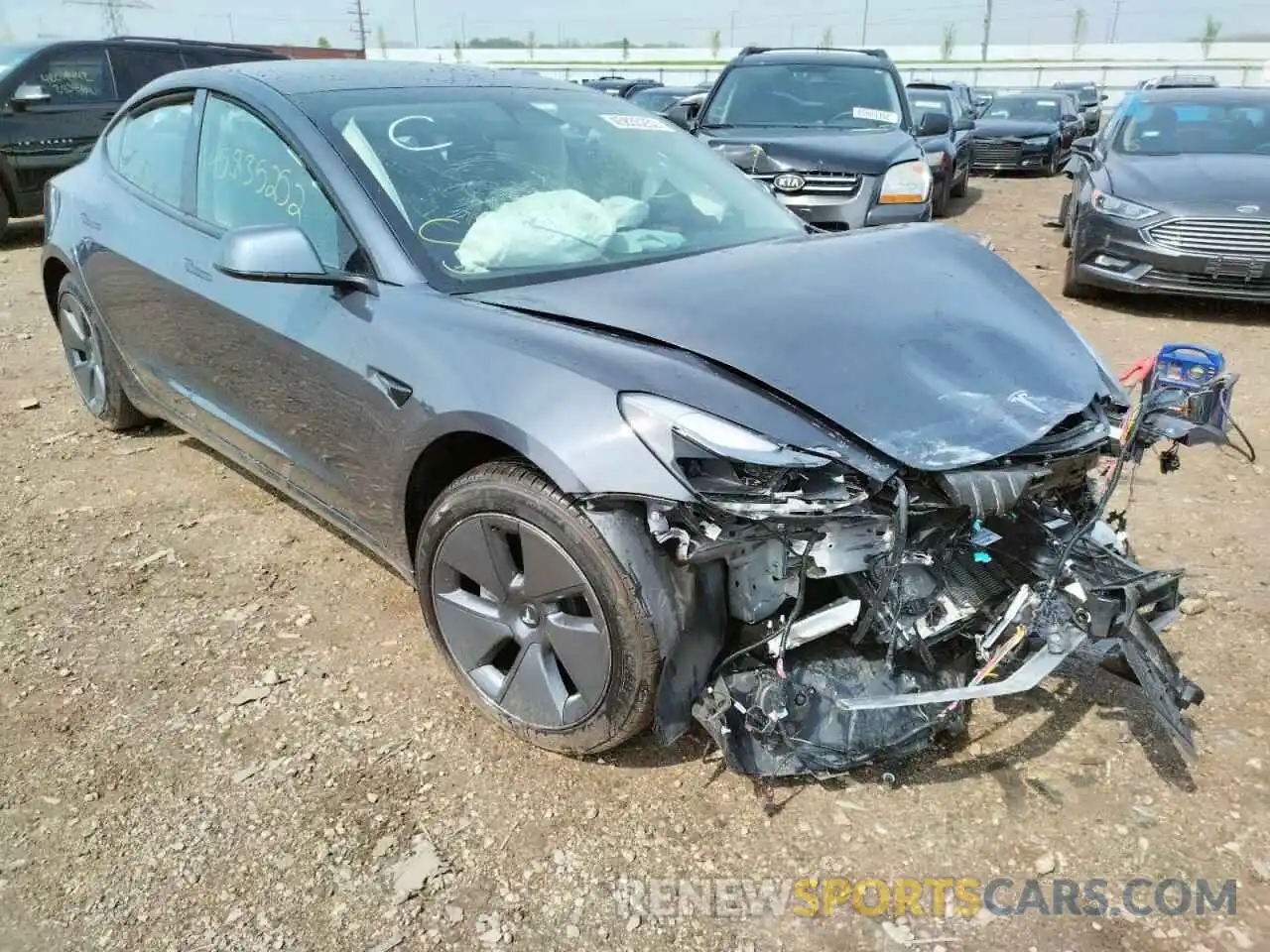 1 Photograph of a damaged car 5YJ3E1EA2NF101331 TESLA MODEL 3 2022