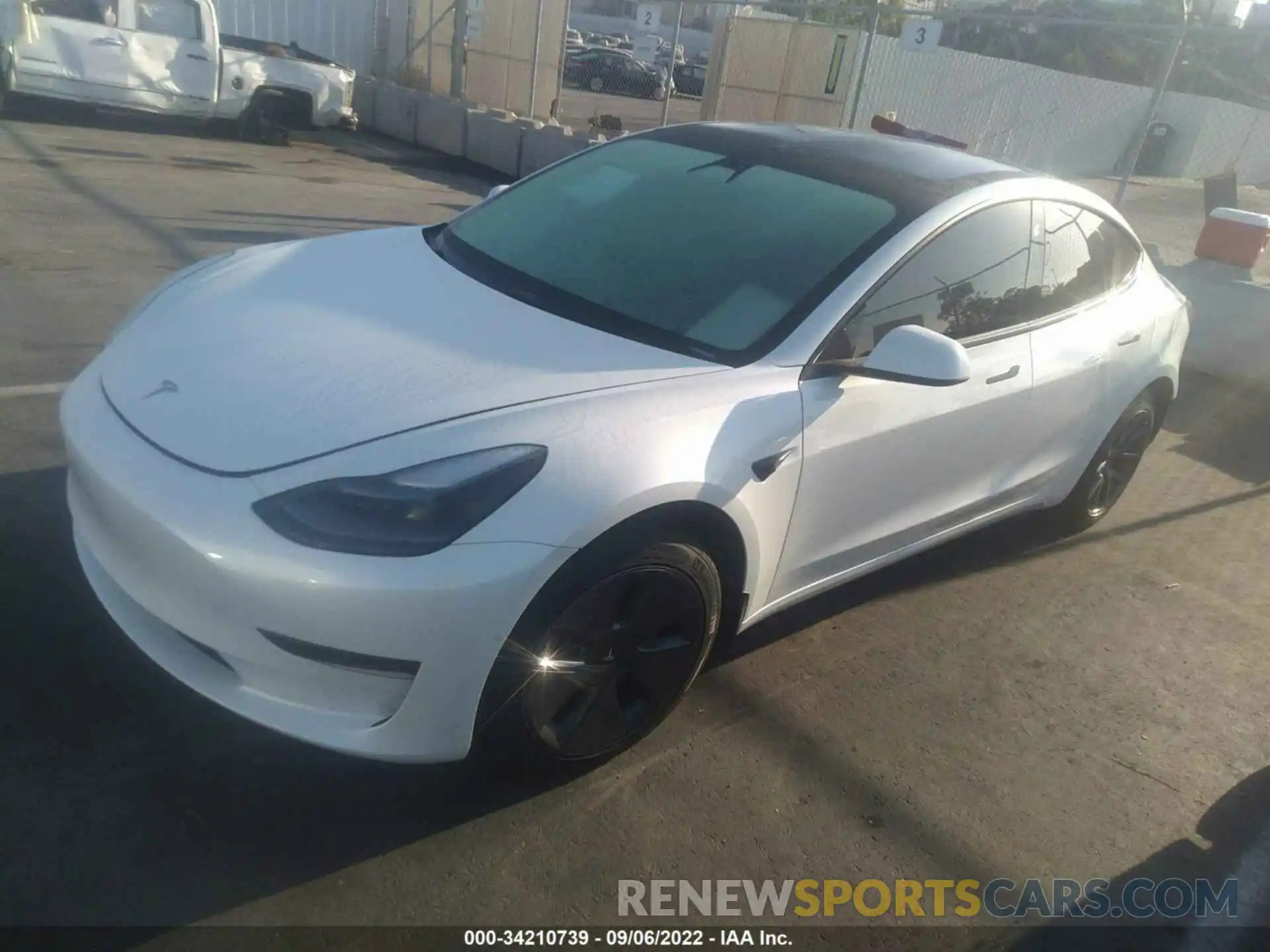 2 Photograph of a damaged car 5YJ3E1EA2NF110448 TESLA MODEL 3 2022