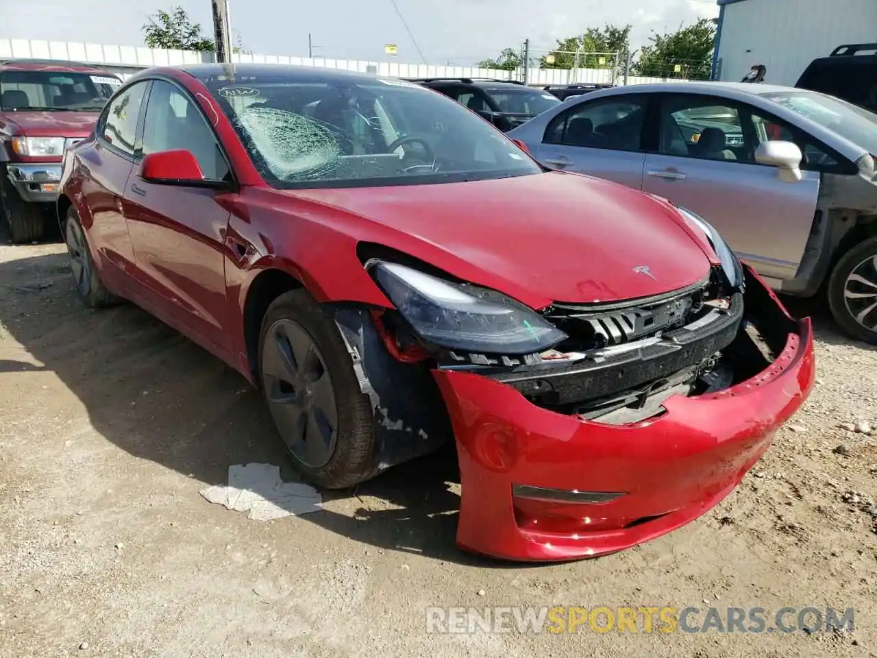 1 Photograph of a damaged car 5YJ3E1EA2NF118288 TESLA MODEL 3 2022