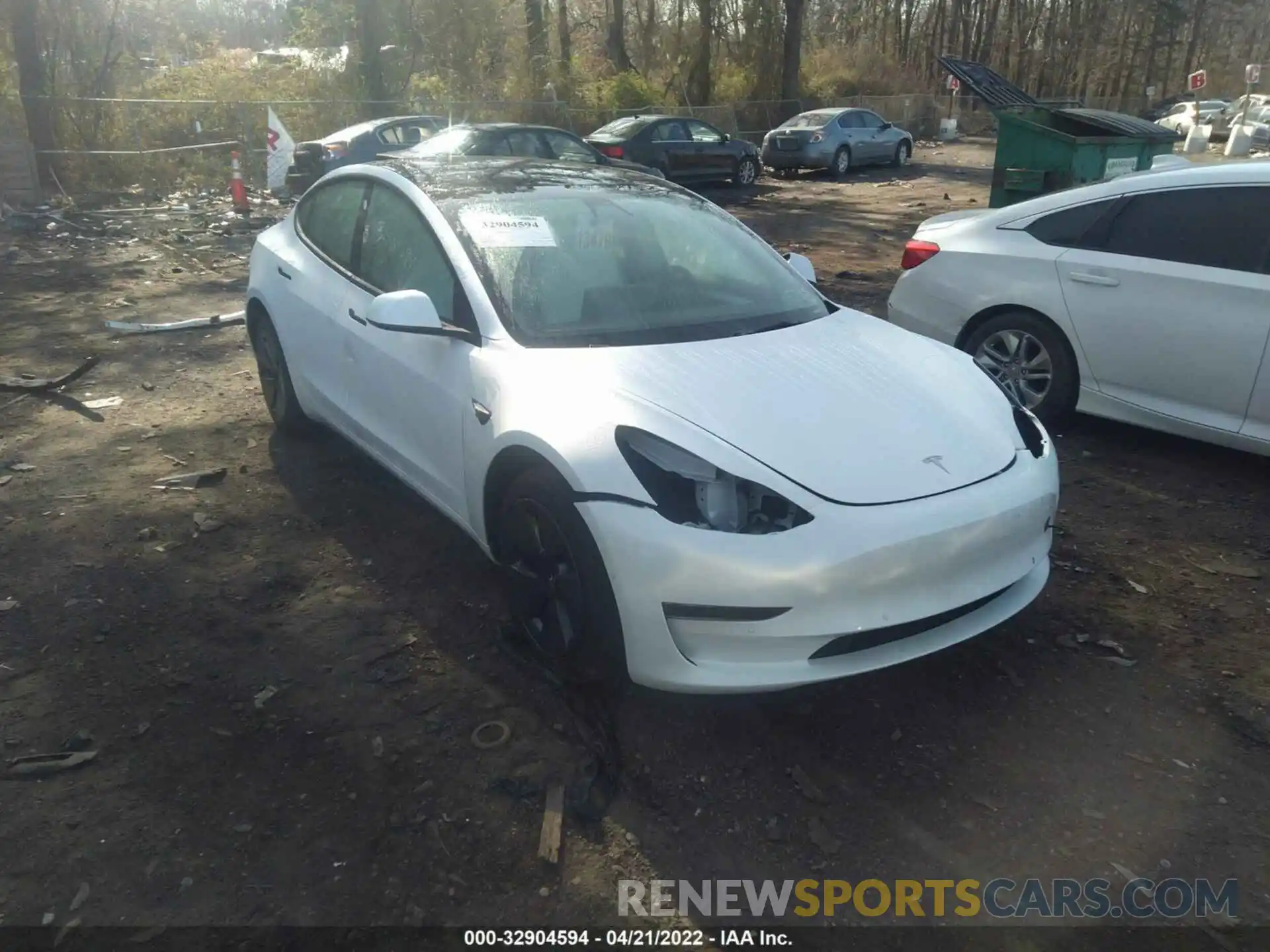 1 Photograph of a damaged car 5YJ3E1EA2NF118811 TESLA MODEL 3 2022