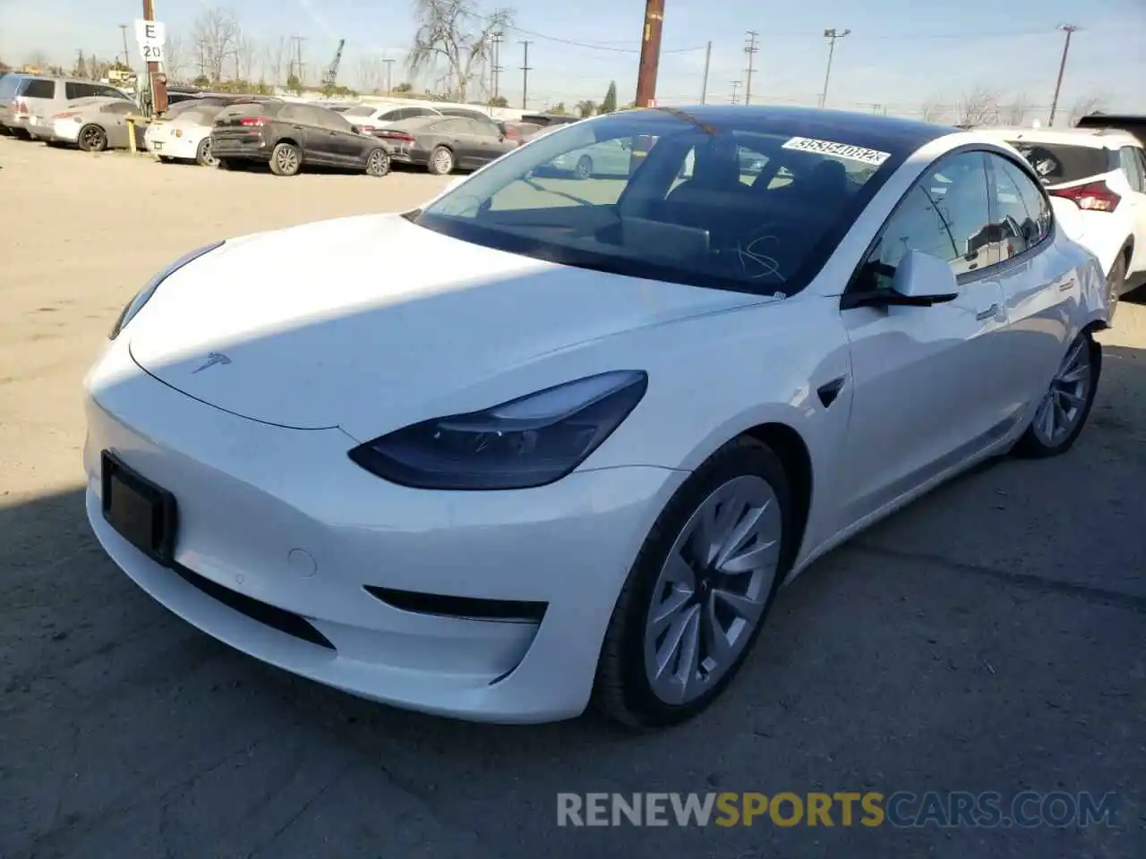 2 Photograph of a damaged car 5YJ3E1EA2NF143868 TESLA MODEL 3 2022