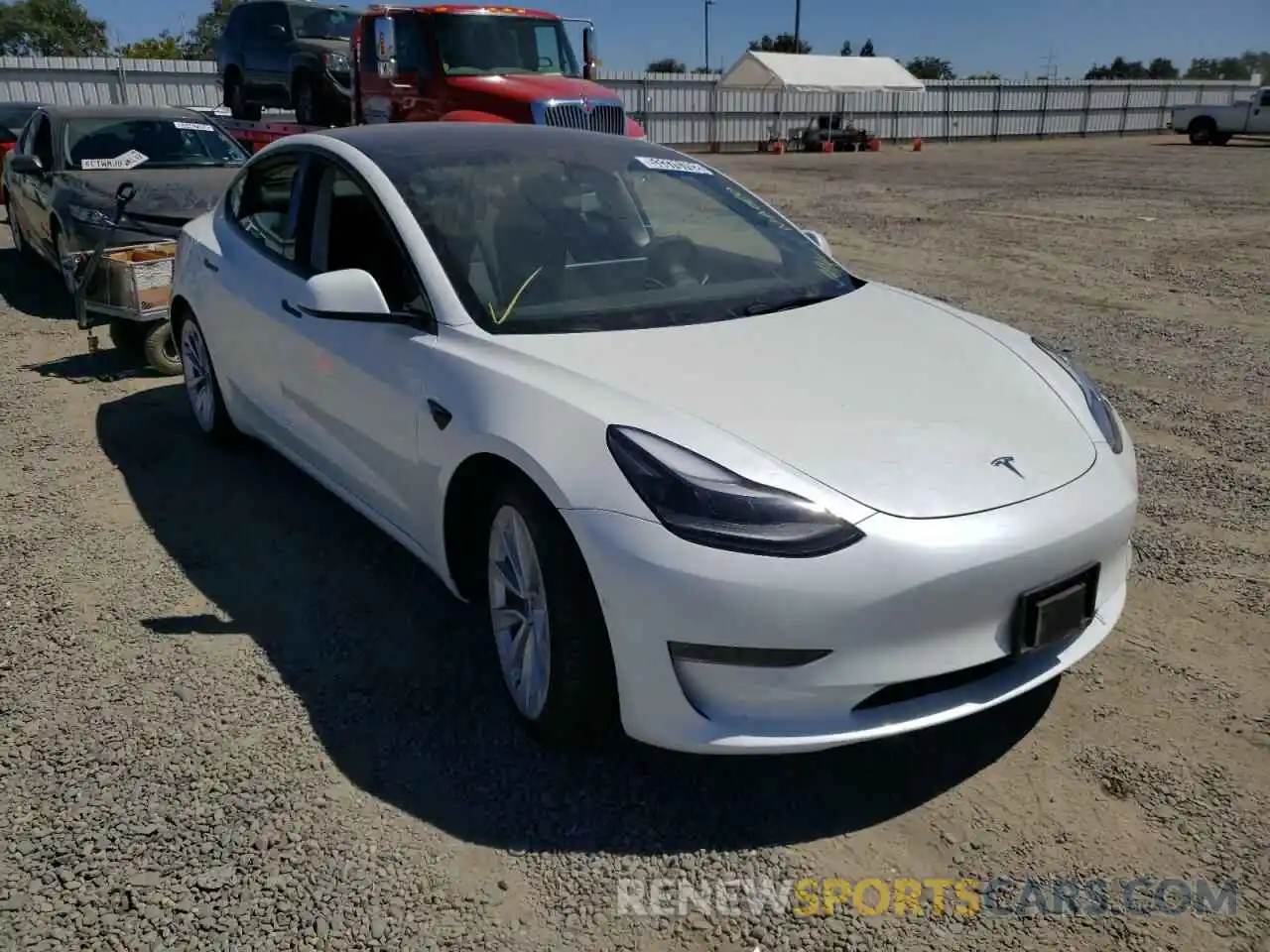 1 Photograph of a damaged car 5YJ3E1EA2NF144132 TESLA MODEL 3 2022