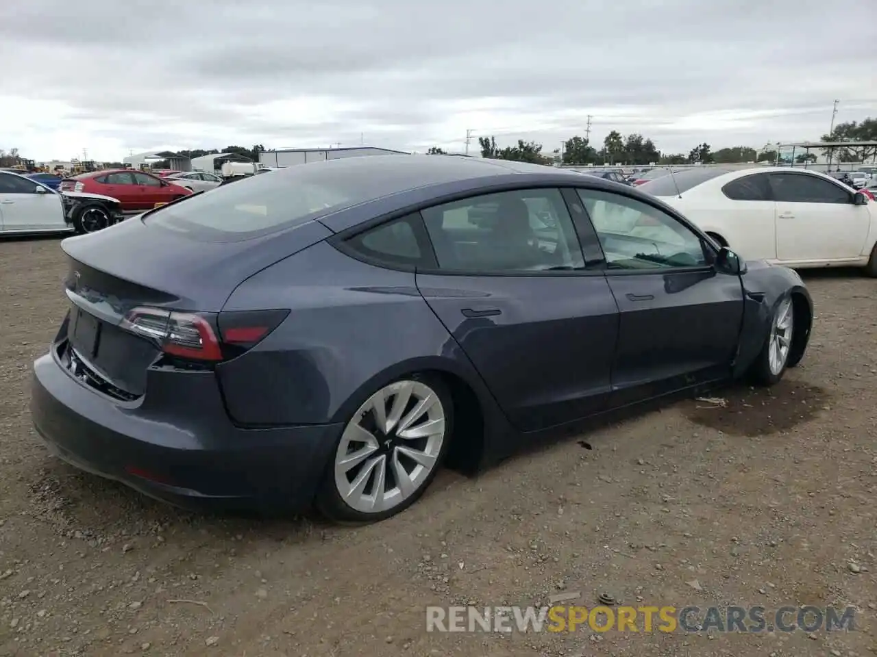 3 Photograph of a damaged car 5YJ3E1EA2NF144938 TESLA MODEL 3 2022