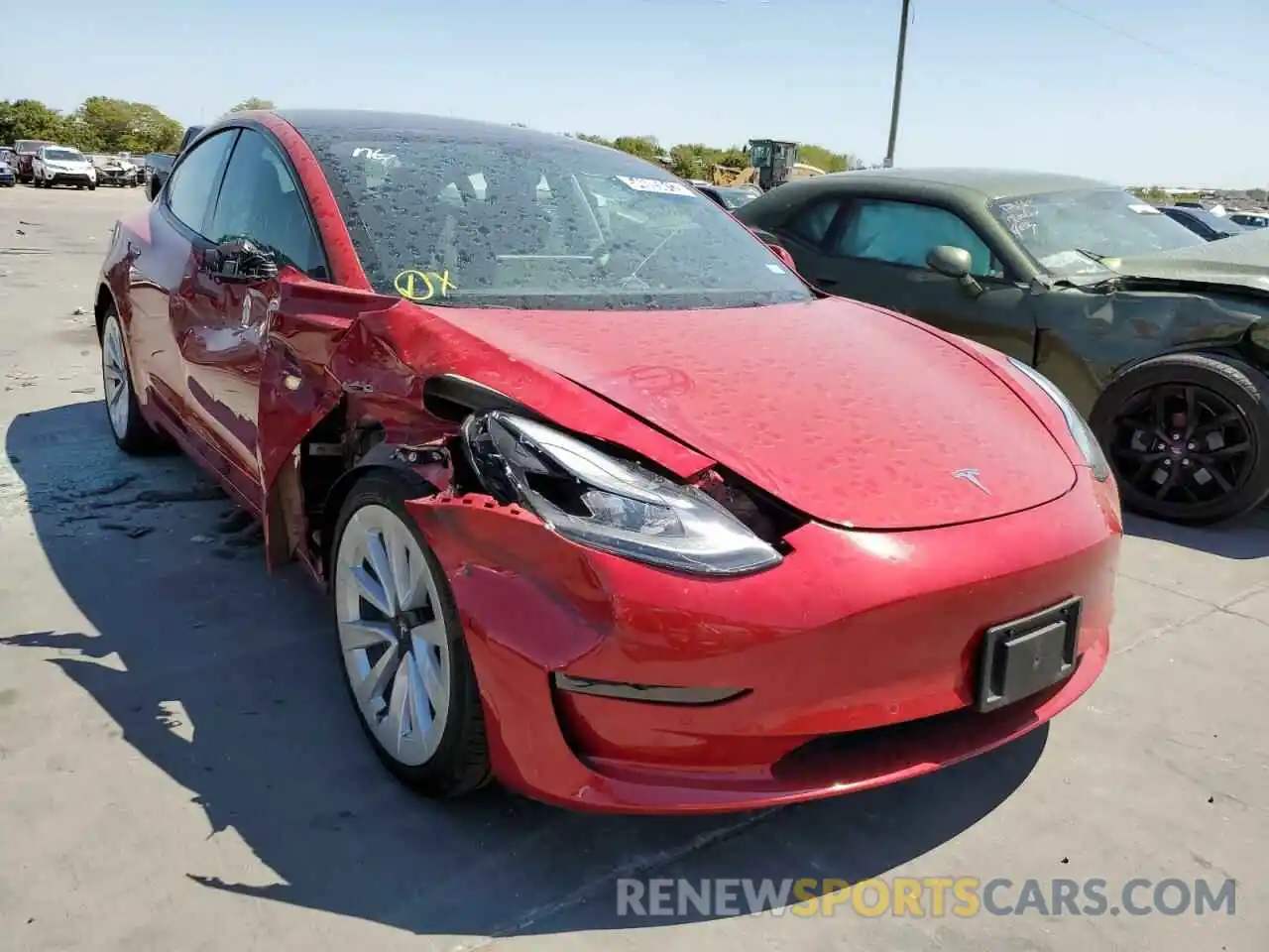 1 Photograph of a damaged car 5YJ3E1EA2NF184887 TESLA MODEL 3 2022