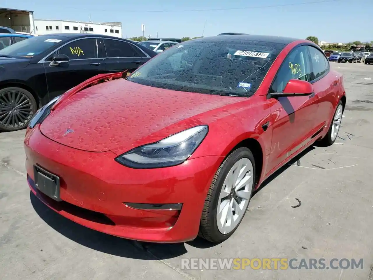 2 Photograph of a damaged car 5YJ3E1EA2NF184887 TESLA MODEL 3 2022