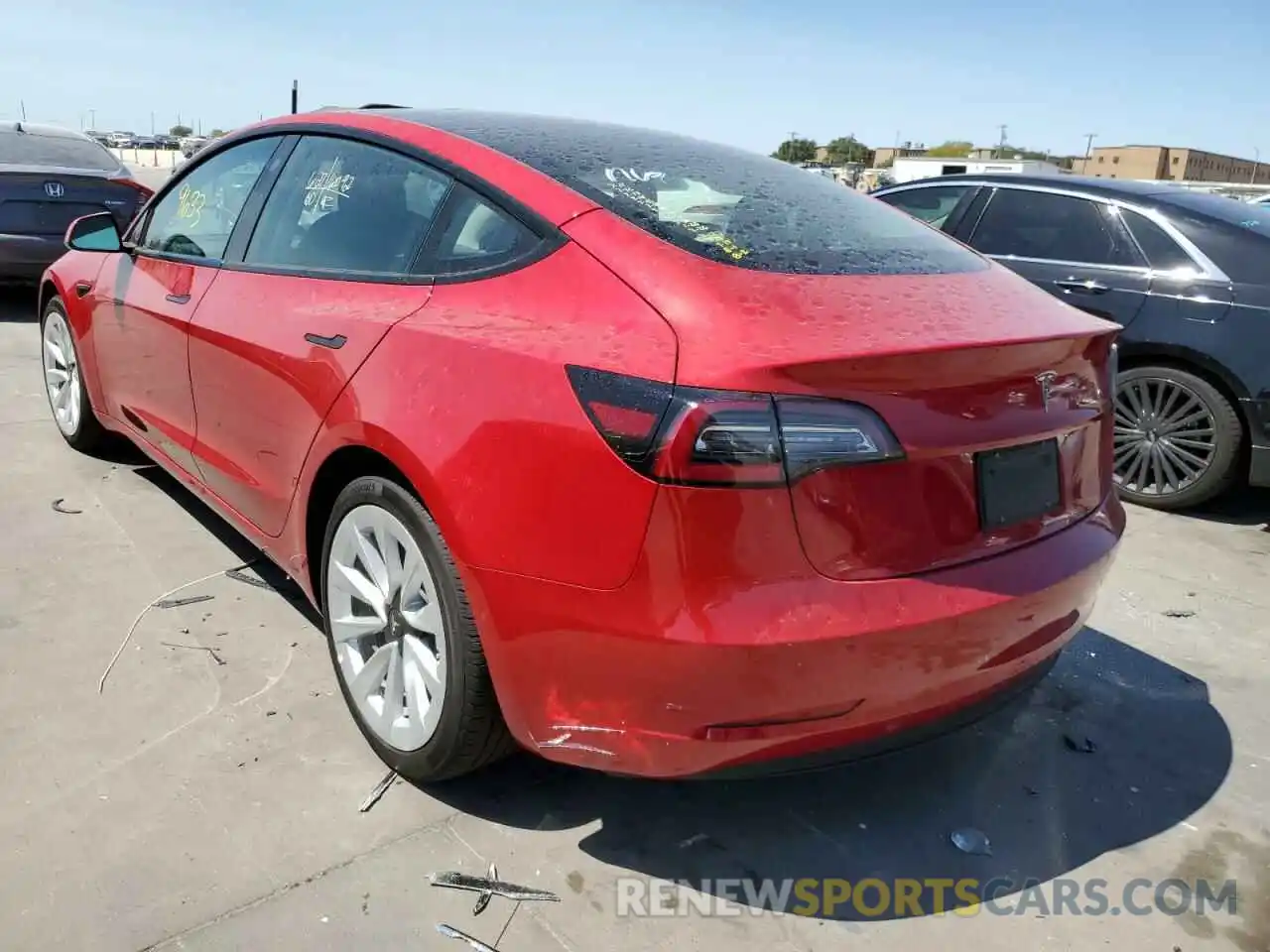 3 Photograph of a damaged car 5YJ3E1EA2NF184887 TESLA MODEL 3 2022