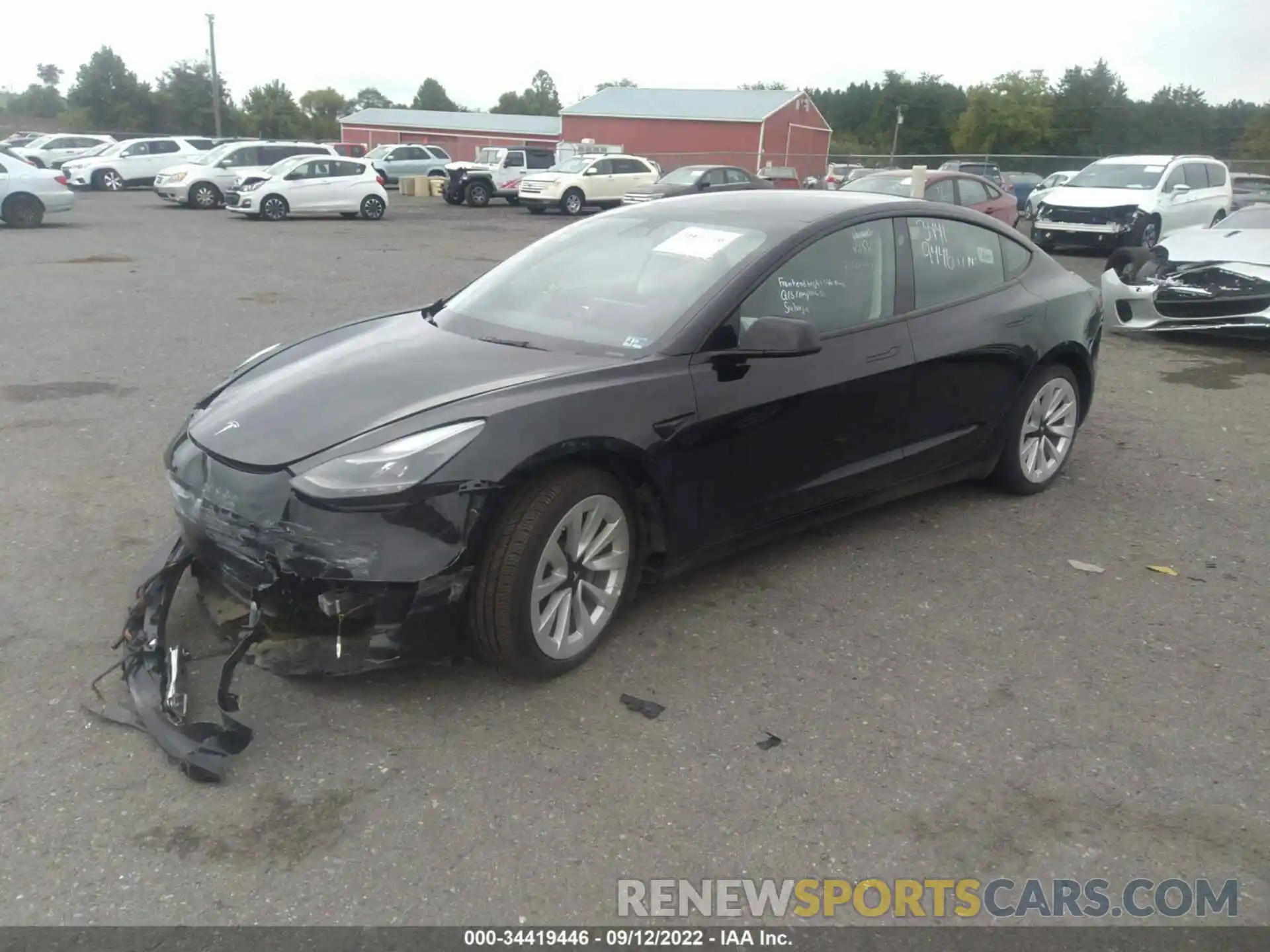 2 Фотография поврежденного автомобиля 5YJ3E1EA2NF189510 TESLA MODEL 3 2022