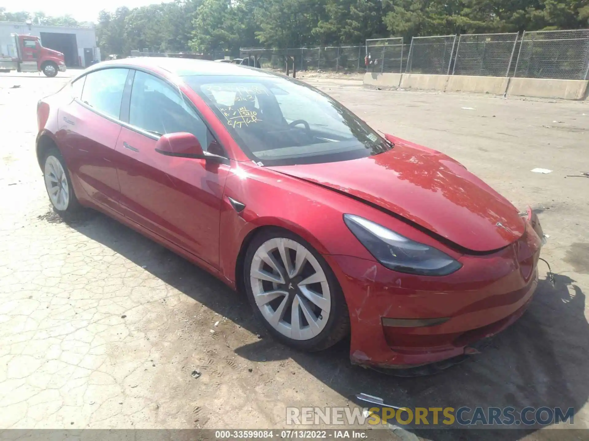 1 Photograph of a damaged car 5YJ3E1EA2NF190155 TESLA MODEL 3 2022