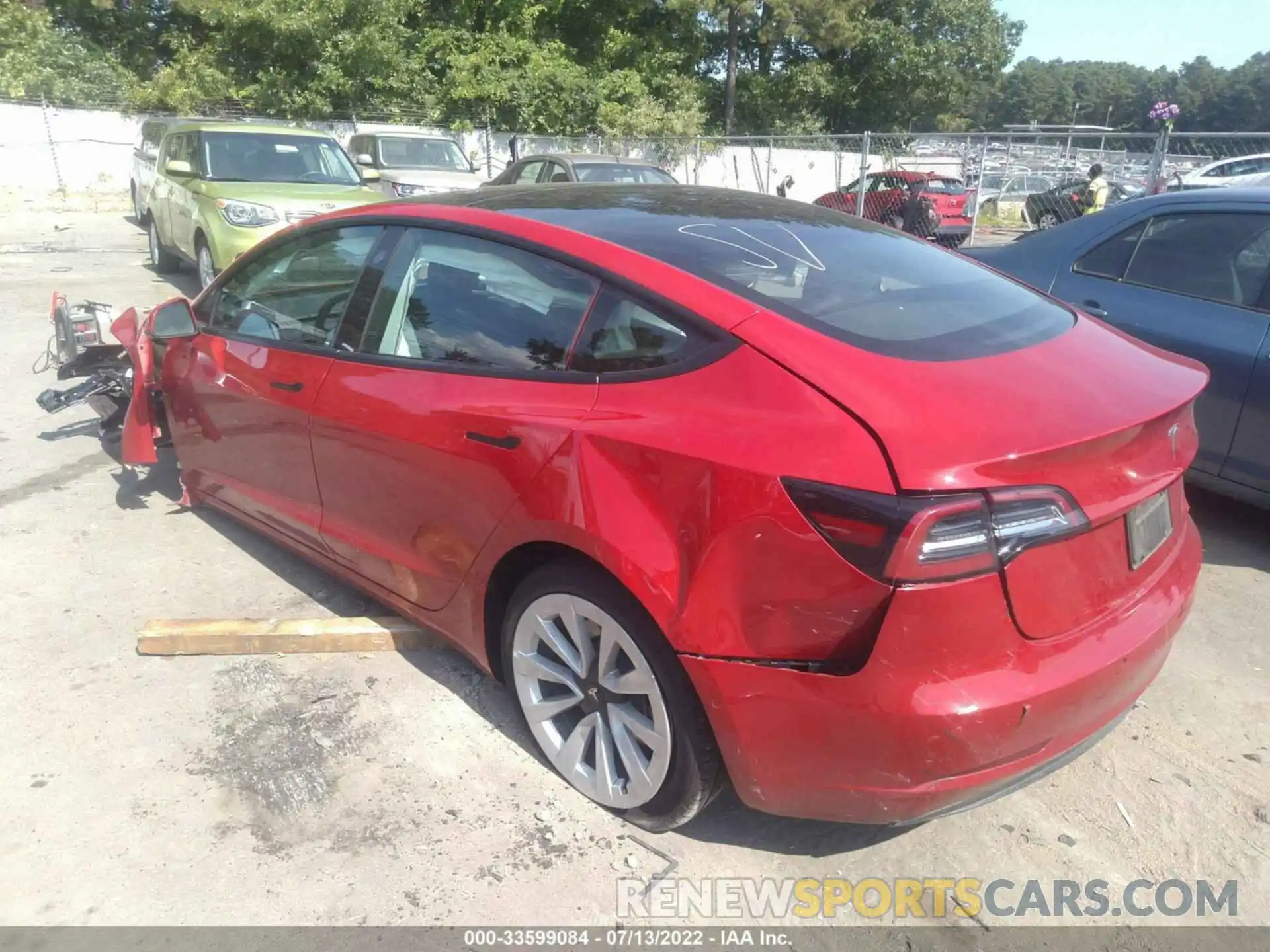 3 Photograph of a damaged car 5YJ3E1EA2NF190155 TESLA MODEL 3 2022