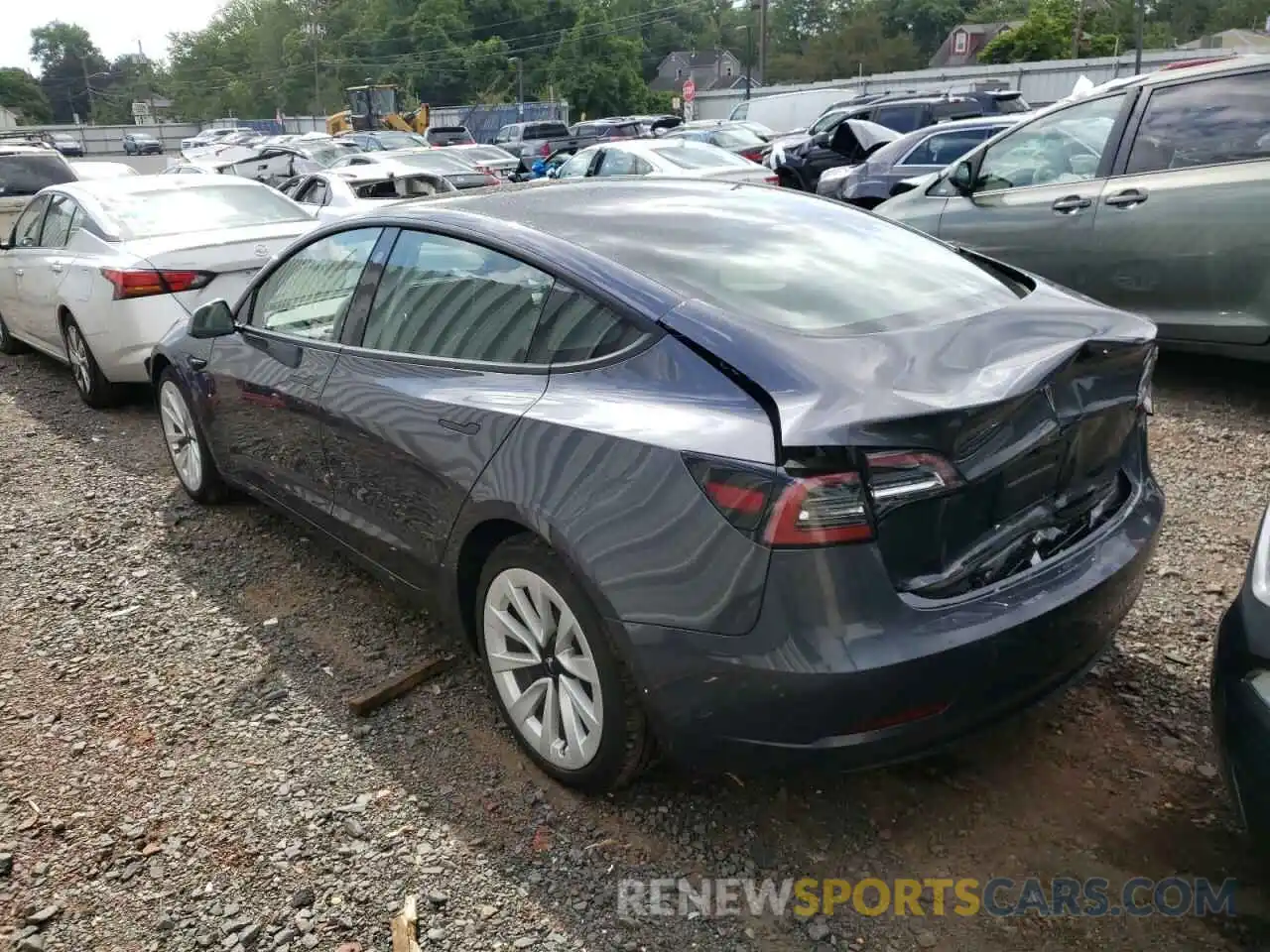 3 Photograph of a damaged car 5YJ3E1EA2NF190821 TESLA MODEL 3 2022