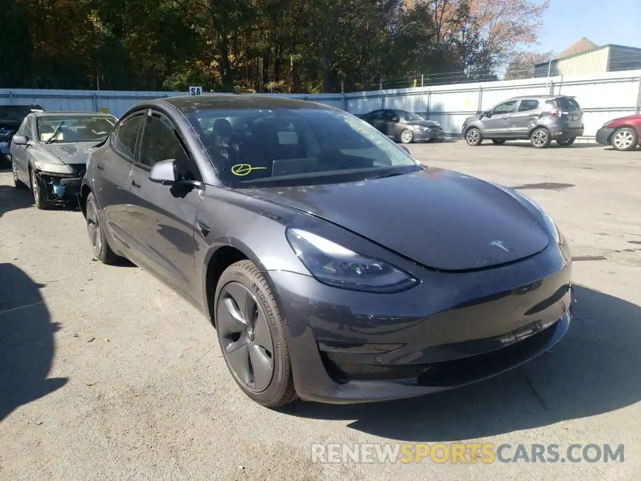 1 Photograph of a damaged car 5YJ3E1EA2NF230668 TESLA MODEL 3 2022