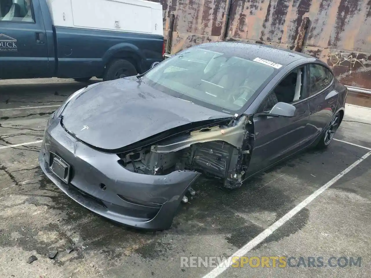 1 Photograph of a damaged car 5YJ3E1EA2NF286190 TESLA MODEL 3 2022