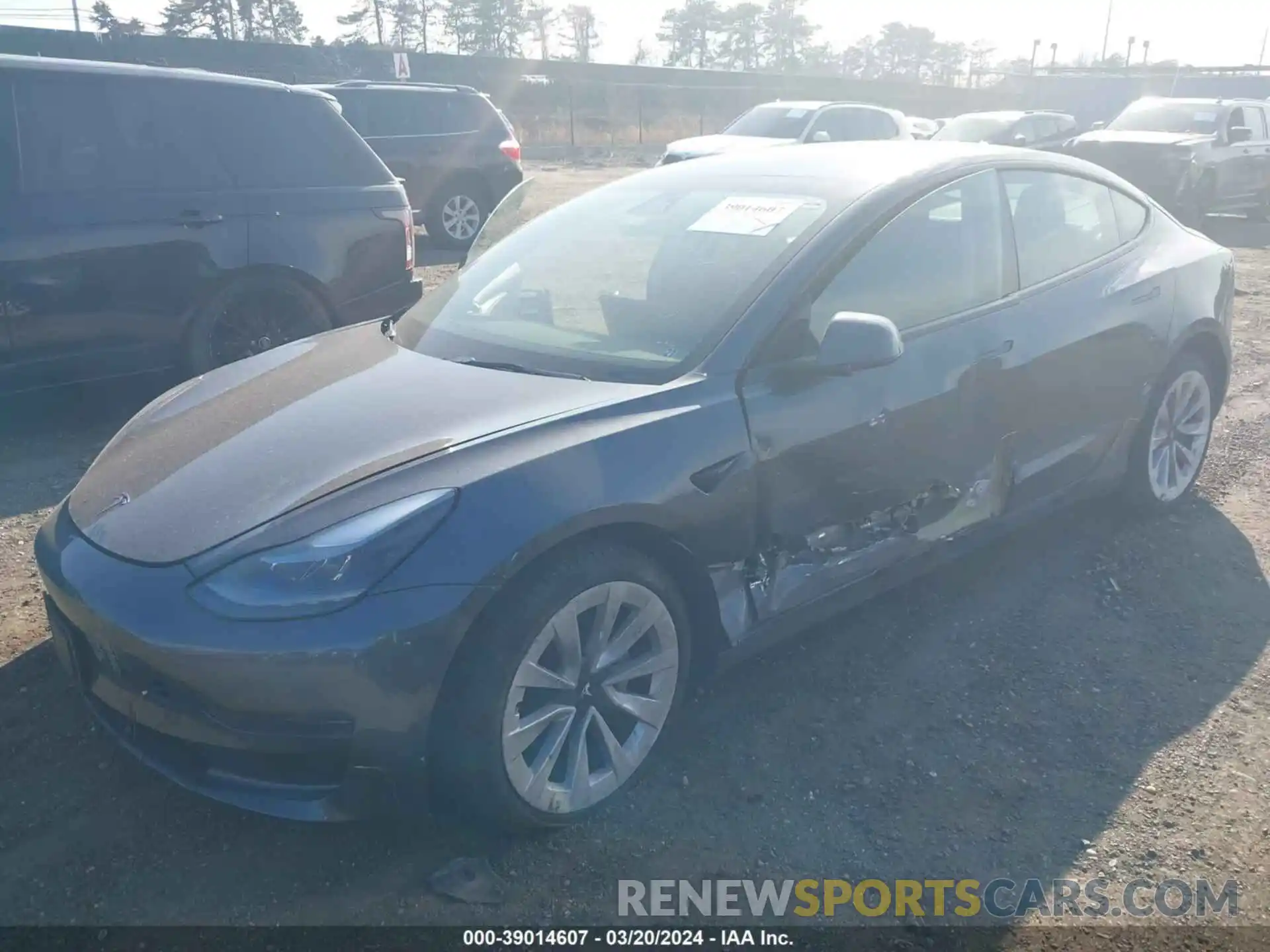 2 Photograph of a damaged car 5YJ3E1EA2NF286920 TESLA MODEL 3 2022