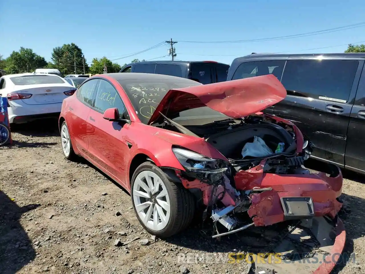 1 Photograph of a damaged car 5YJ3E1EA2NF288330 TESLA MODEL 3 2022