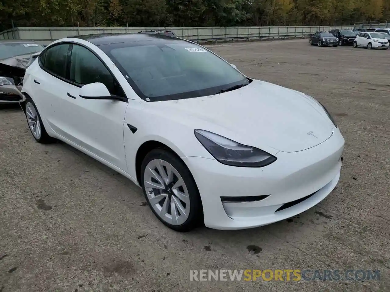 1 Photograph of a damaged car 5YJ3E1EA2NF304087 TESLA MODEL 3 2022