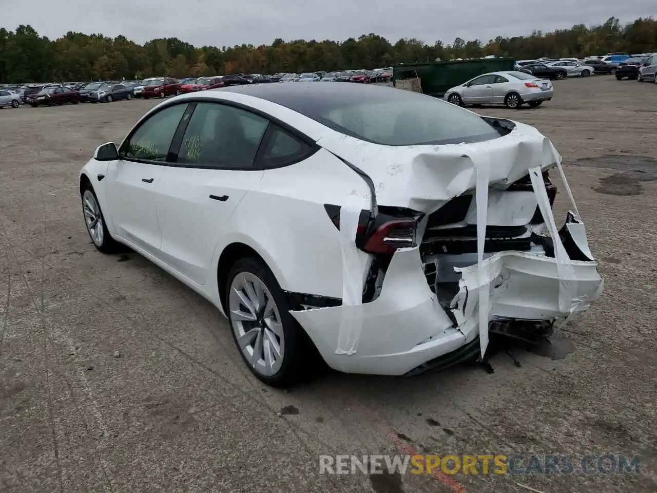 3 Photograph of a damaged car 5YJ3E1EA2NF304087 TESLA MODEL 3 2022