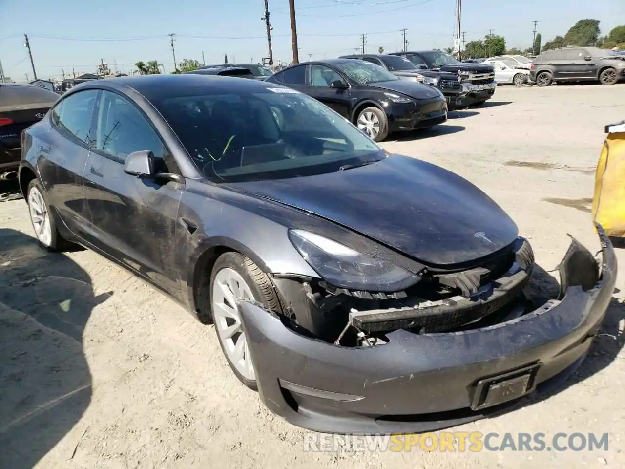 1 Photograph of a damaged car 5YJ3E1EA3NF143829 TESLA MODEL 3 2022