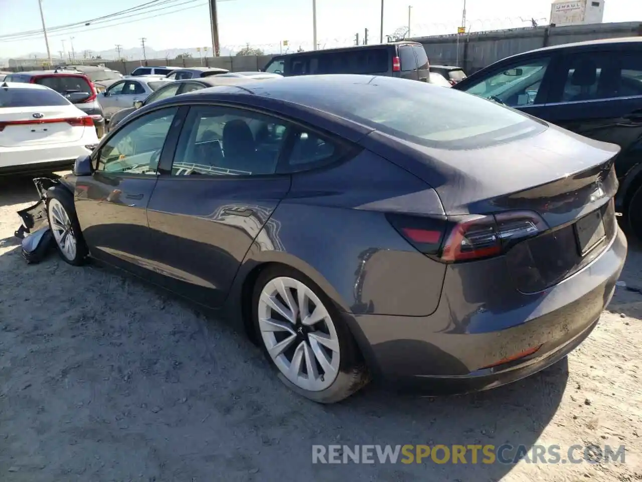 3 Photograph of a damaged car 5YJ3E1EA3NF143829 TESLA MODEL 3 2022