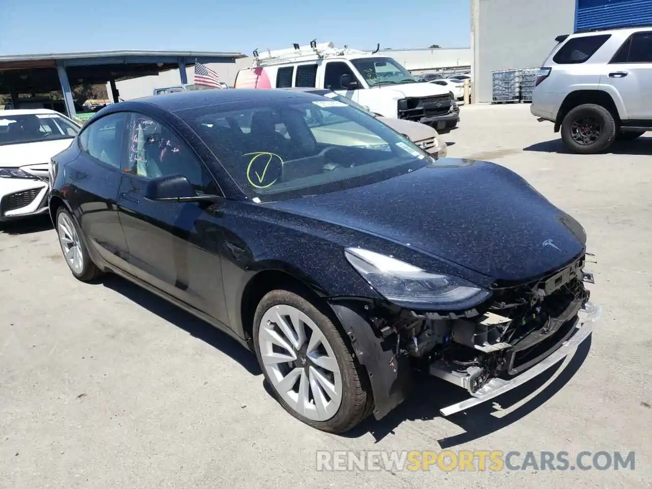 1 Photograph of a damaged car 5YJ3E1EA3NF188057 TESLA MODEL 3 2022