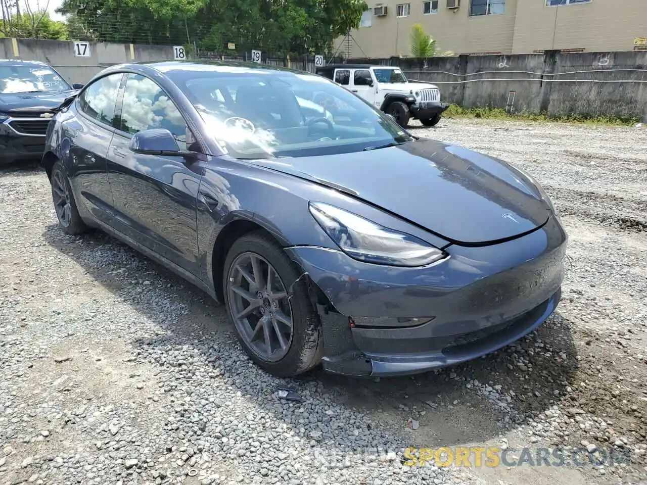 1 Photograph of a damaged car 5YJ3E1EA3NF188172 TESLA MODEL 3 2022