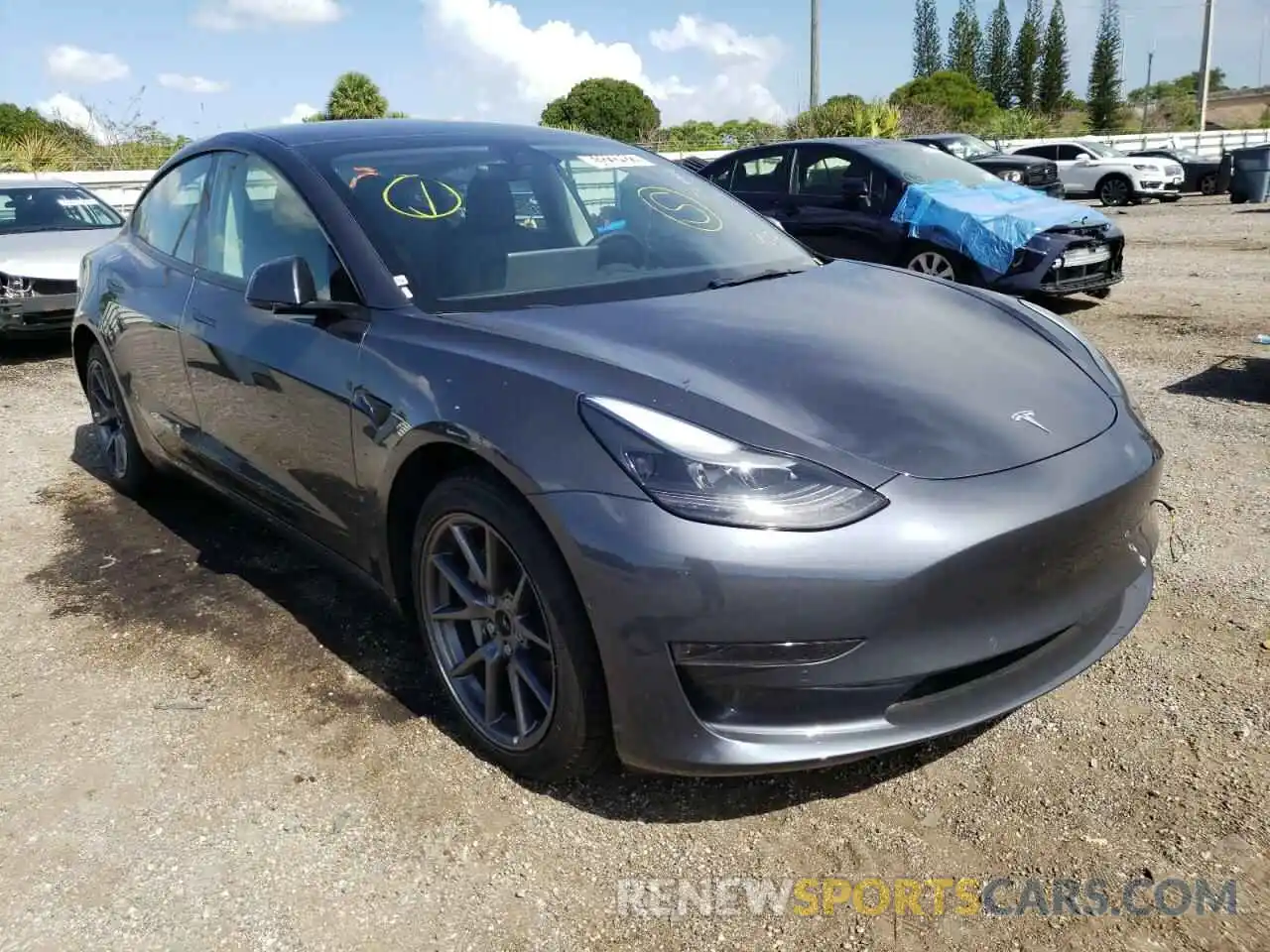 1 Photograph of a damaged car 5YJ3E1EA3NF188768 TESLA MODEL 3 2022