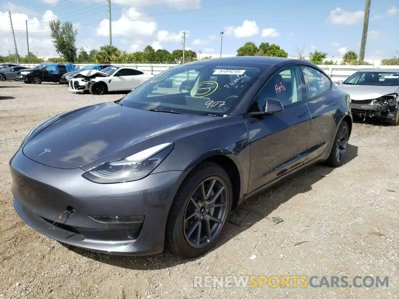 2 Photograph of a damaged car 5YJ3E1EA3NF188768 TESLA MODEL 3 2022